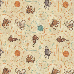 Cat Hair Don't Care - Tan Novelty by Blank Quilting