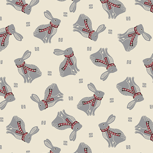 Woodland Magic - Woodland Magic Bunny Cream by Benartex