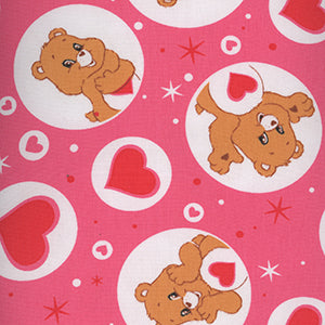 TenderHeart Bear Spandex - Pink Novelty 60" Wide by Camelot Fabrics